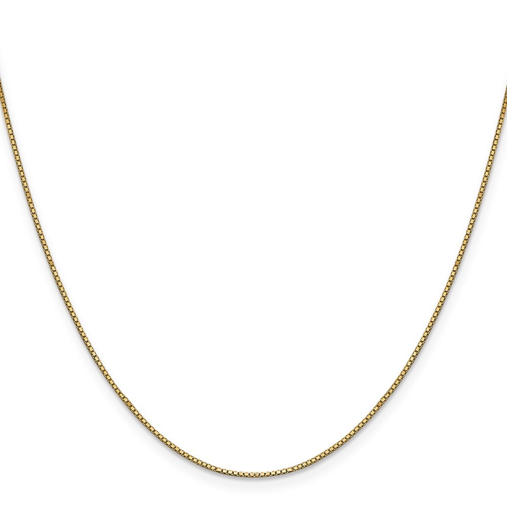 10K Yellow Gold 0.5-0.95mm Box Chain Necklace 7-30 Inch Mens Womens