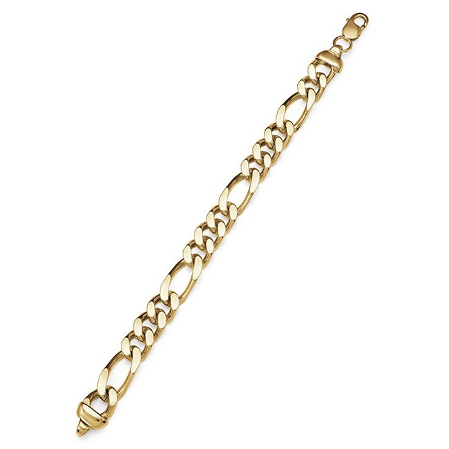 BIG 14K YELLOW GOLD CLAD CHAIN NECKLACE 30IN 100 GR 7MM + bonus BOAT PEND, ITALY