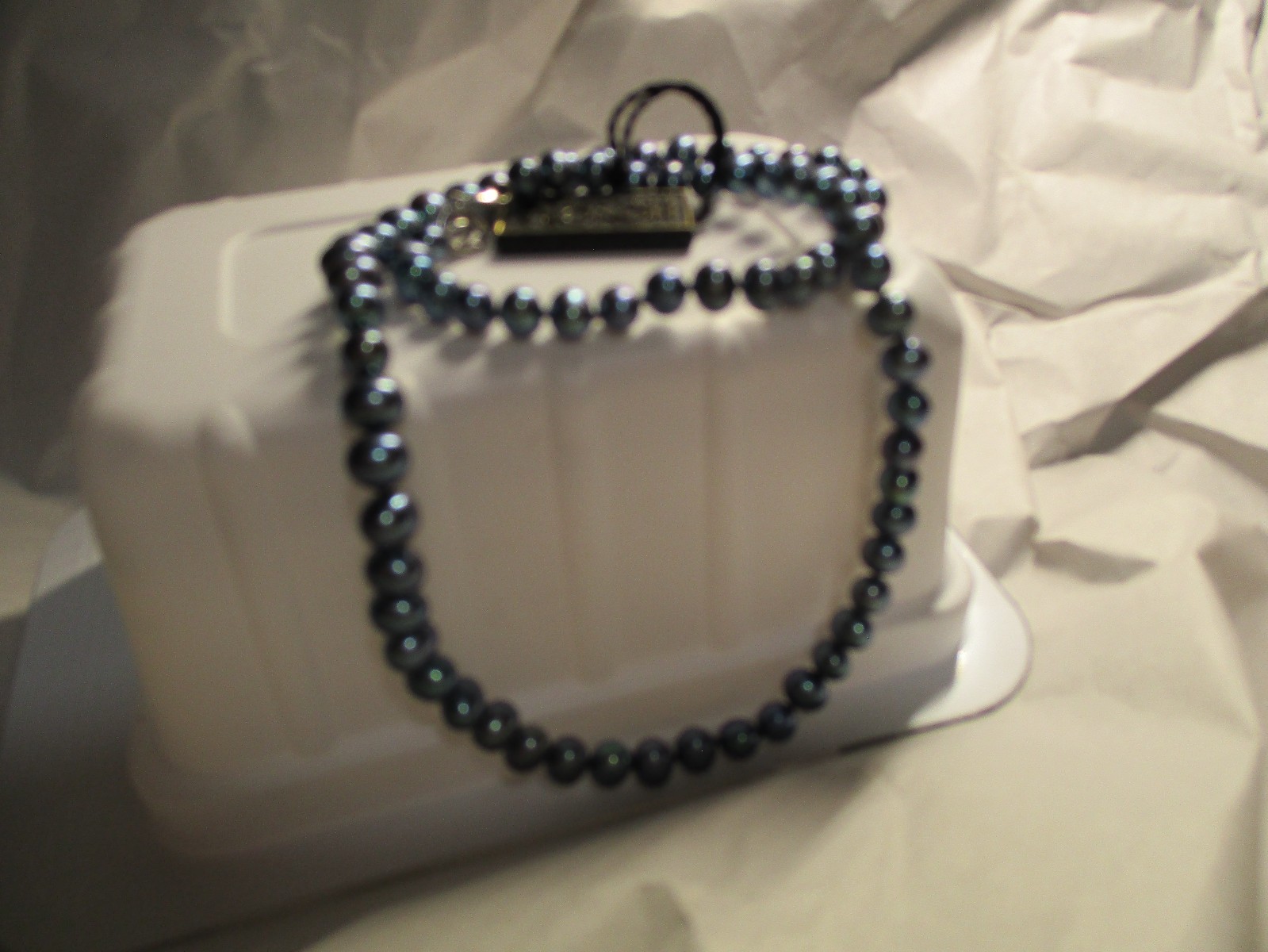 Honora Collections, fresh water grey pearl necklace 17″ sterling 925 clasps