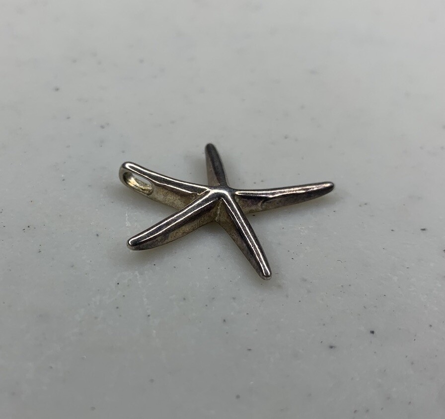 Used 925 Sterling Silver Starfish Pendant, Marked “925”, Unbranded – 3.5 Grams