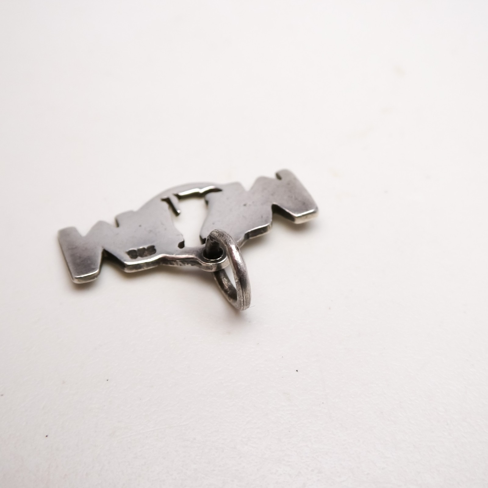 Sterling Silver 925 Pet Dog Mom Cut Out Charm Pendant