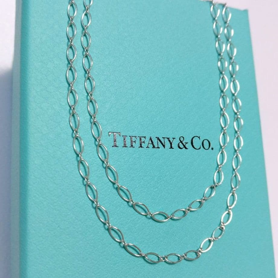 Tiffany & Co. Oval Link Necklace Silver 925 Women Excellent 76cm