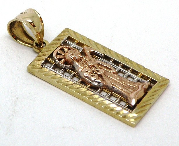 10k Tri-Clor Gold Grim Reaper/Sagrado Muerte Pendant