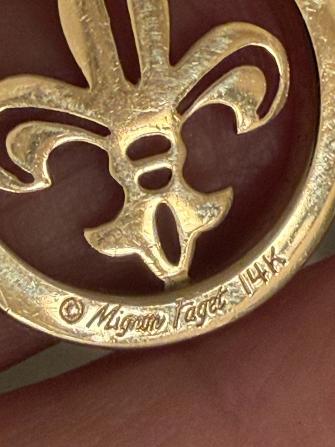 14k Mignon Faget Fleur de Lis Amulet 5.2g