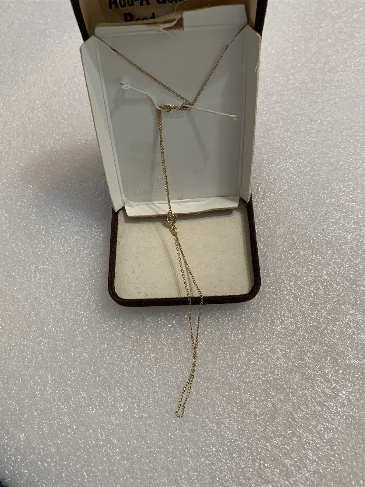 Vtg 14K GF Heart with Ruby 18″ Chain in Original Jewelers Box 1970s