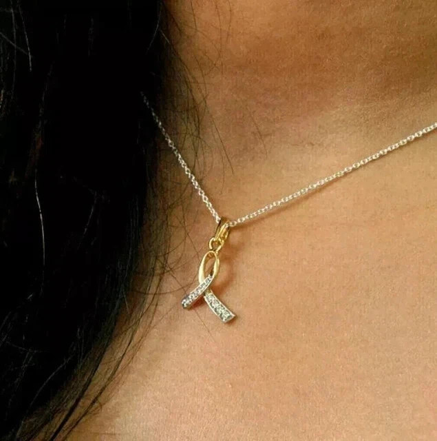1.20Ct Round Cut Real Moissanite Unique Fancy Pendant 14k Yellow Gold Plated