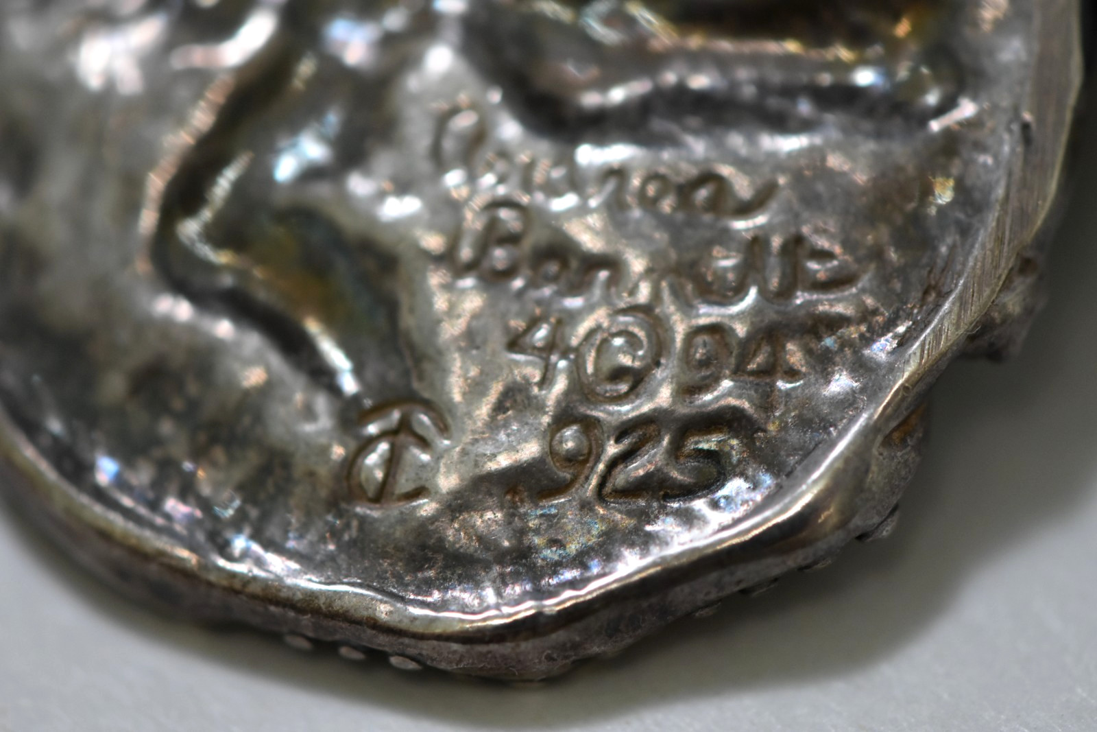 VTG 1990s Andrea Barnett Sterling Silver 925 Angel & Stars Pendant 21.6g Signed