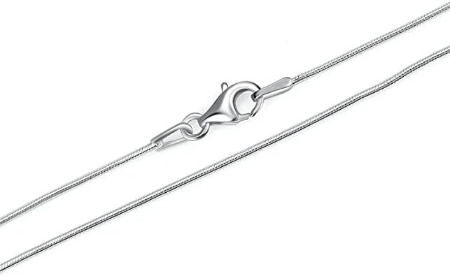Men&Women’s 925 Sterling Silver Tarnish-Free Italian Snake Chain Necklace 16-38″