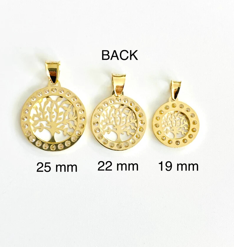 10K Yellow Gold Tree of Life Pendant /10K Dije de Oro Arbol de la Vida – GP90