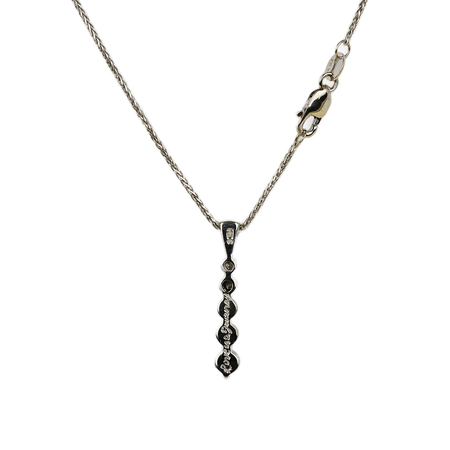 Women’s 14k White Gold “Love is a Journey” Diamond Necklace