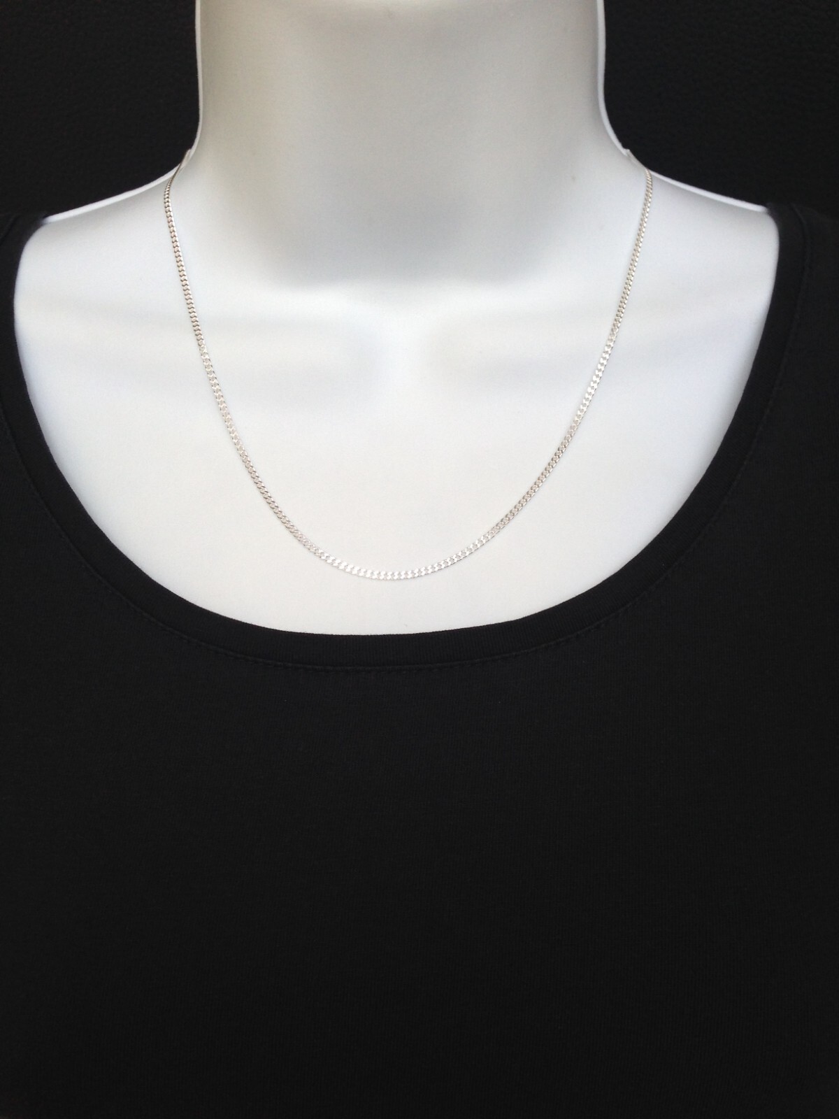Sterling Silver 925 Cuban Link Chain Necklace Men Women 2mm 16″ 18″ 20″ 22″ 24″