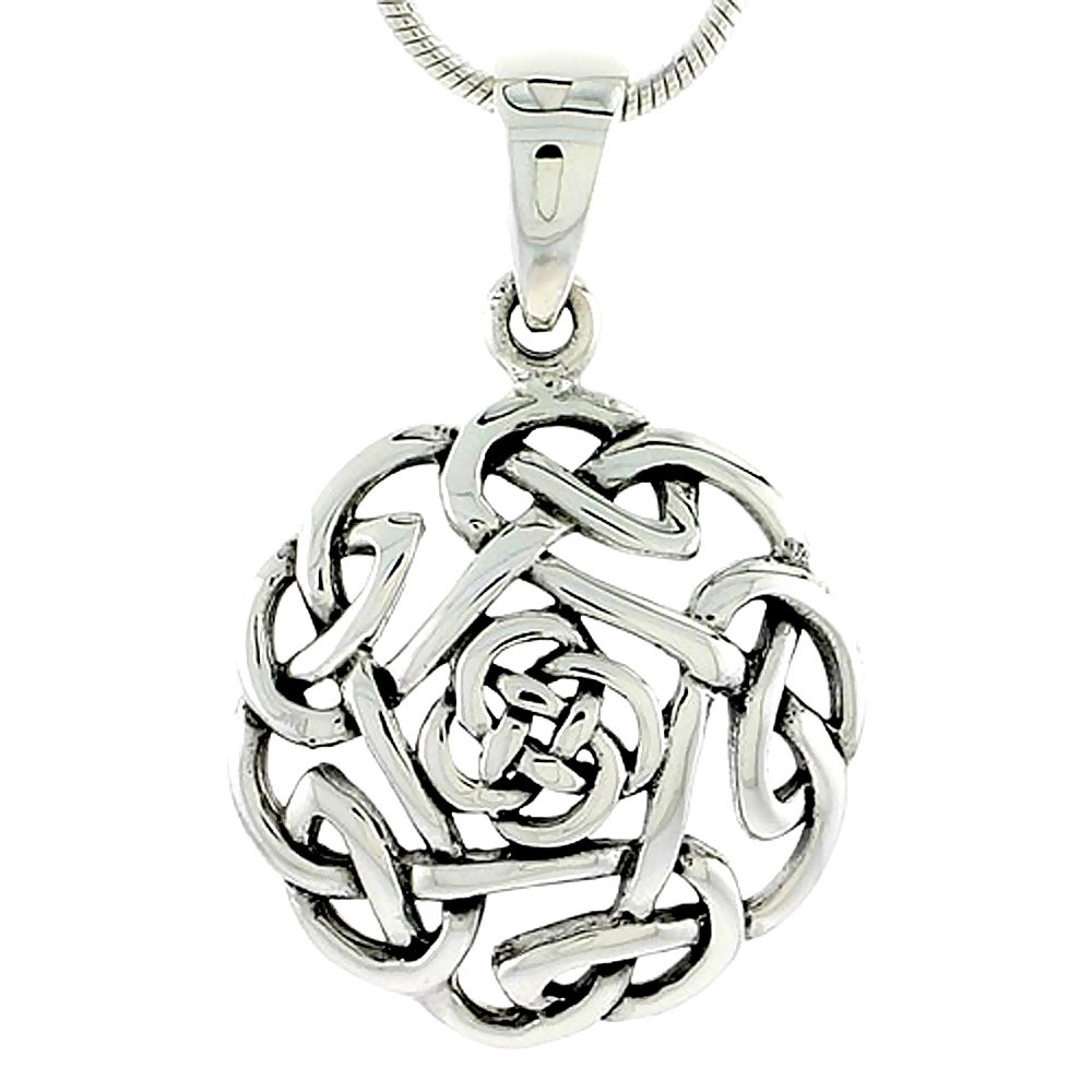 925 Sterling Silver Celtic Knot Charm, 3/4″ Pendant Charm New