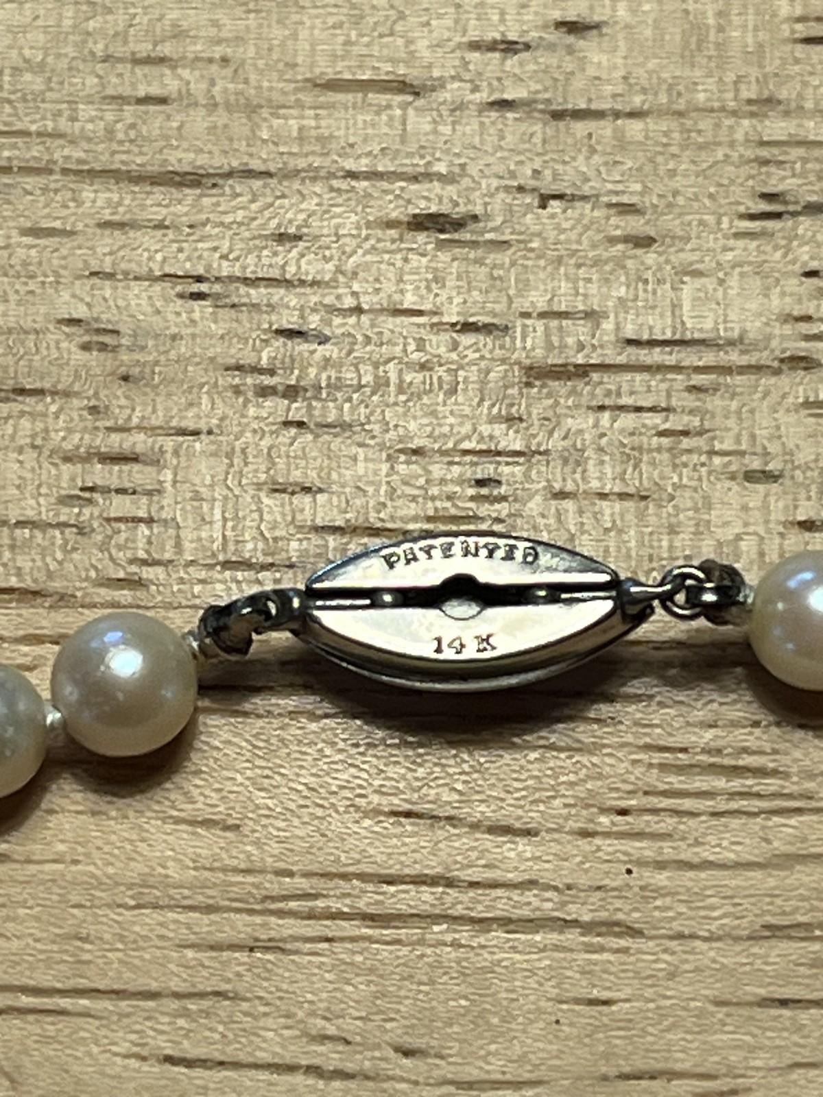 Genuine pearl, 13 inch necklace, 14k white gold clasp, 6 – 7 mm pearls